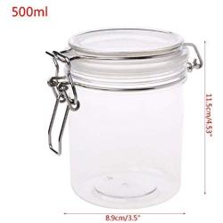 Best Quality 500ml Round Clip Storage Jar With Airtight Seal Lid Container Tableware, Airtight Food Container - Canister Rubber Gasket, Small Airtight Container, Rubber Storage Jar Seal