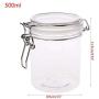 Best Quality 500ml Round Clip Storage Jar With Airtight Seal Lid Container Tableware, Airtight Food Container - Canister Rubber Gasket, Small Airtight Container, Rubber Storage Jar Seal