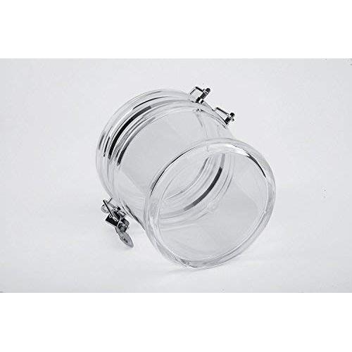 Clear Acrylic Airtight Jar Canister with Locking Clamp Lids 70-Ounce,Food Storage Container 9.4-Inchx5.1-Inch 1-Pack