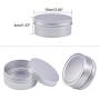 BENECREAT 5 Pack 8.5 OZ Tin Cans Screw Top Round Aluminum Cans Screw Lid Containers - Great for Store Spices, Candies, Tea or Gift Giving (Platinum)