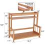 Ufine 2 Tier Bamboo Spice Rack Organizer Kitchen Countertop Storage Shelf Free Standing Holder Under Cabinet Bathroom for Various Bottles, Jars, Space Saving