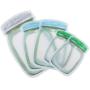 Qingsi 5 Pcs Mason Jar Zipper Bags Snack Sandwich Ziplock Bags Airtight Seal Storage Bags Leakproof Food Saver Bags for Travel Camping Picnic