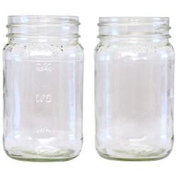 16 oz. Embossed Square Mason Jar (Case of 12)