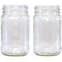 16 oz. Embossed Square Mason Jar (Case of 12)