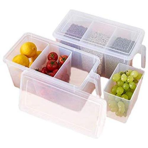 MAYROUND luftdichte Lebensmittelbehälter Sets, Kosmetikschränke Schreibtisch Aufbewahrungsbehälter mit Deckeln für Reis Lebensmittel Obst Eier Snacks Kosmetik für Schlafzimmer, Esszimmer, Küche 2 Stück/Set