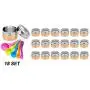 Stainless Steel Magnetic Spice Jars - Bonus Measuring Spoon Set - Airtight Kitchen Storage Containers - Stack on Fridge to Save Counter & Cupboard Space (Set of 18 PCS - Gold) Stainless Steel Magnetic Spice Jars - Bonus Measuring Spoon Set - Airtight Kitchen Storage Containers - Stack on Fridge to Save Counter & Cupboard Space (Set of 18 PCS - Gold)