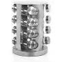 Étagère à épices PENGKE, tour à épices en acier inoxydable, rangement de pots de condiments ronds avec 16 bouteilles en verre, organisateur de comptoir de cuisine, pack de 1 Étagère à épices PENGKE, tour à épices en acier inoxydable, rangement de pots de condiments ronds avec 16 bouteilles en verre, organisateur de comptoir de cuisine, pack de 1