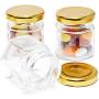 Juvale 36-Pack Bulk 1.5 Ounce Mini Mason Jars With Gold Lids for Spices, DIY Craft Gifts, Wedding and Baby Shower Party Favors