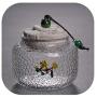 Tea Storage Jar Transparent Glass Seal Cans Chinese Teaware Coffee Beans Nut Canister Gift,A