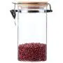 Bouteille de Rangement en Verre AUYE, Conteneur à Café et pour Aliments de Cuisine avec Couvercle en Bois Étanchéifié (1,18 L) Bouteille de Rangement en Verre AUYE, Conteneur à Café et pour Aliments de Cuisine avec Couvercle en Bois Étanchéifié (1,18 L)