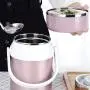 ZL-CHUFANG Lunch Box Insulated Food Storage, Container Thermos Food Jar Outdoors, Lunch Box Stainless Steel Leakproof Portable Container Box Women & Men enjoy a hot lunch on the go.