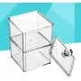 1 Pc Acrylic Transparency Food Storage Box Double Layers Tea Bag Organizer Kitchen Sorting Container with Dustproof Cover