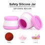 Prikola Small Travel Containers Leakproof Travel Jars for Creams TSA Approved Travel Accessories Silicone Containers with Hard Sealed Lids for Face Hand Body Cream 20ML (3 Pack)