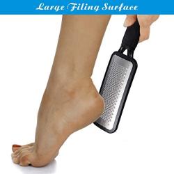 Colossal Pedicure Rasp Foot File, Professional Foot Care Pedicure Stainless Steel File to Removes Hard Skin, Can Be Used On Both Dry and Wet Feet