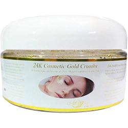 CleAurum: 24K Gold Leaf Crumbs, Jar, Add Real 24K Gold to Your Face Cream, Body Cream, and Oils, for Anti-Wrinkling, and Collagen Restoration Benefits (1g)