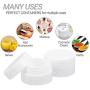 FINGERINSPIRE 20Pcs Cosmetic Containers 5 Gram Plastic Sample Jars(White) Tiny Makeup Sample Containers with lids, Compact Travel Size Containers for Face Hand Body Cream