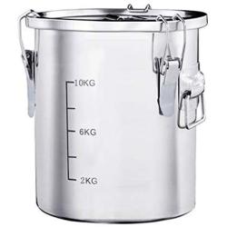 Food Storage Containers Jar 304 Stainless Steel with Lids Airtight Bpa Free Large, Cookie Jar Cereal Coffee Storage Containers Jar for Kitchen Pantry Organization Canister Candy Bulk, 5L/10L/18L