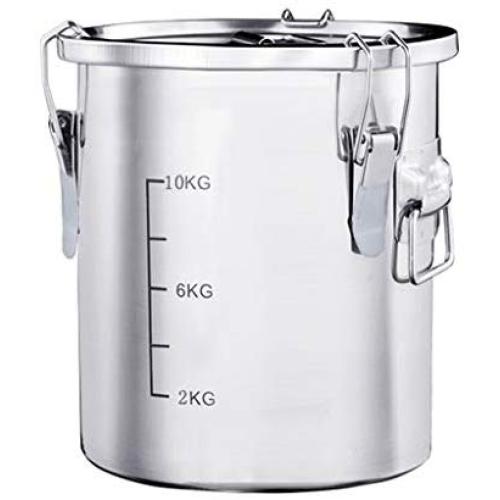 Food Storage Containers Jar 304 Stainless Steel with Lids Airtight Bpa Free Large, Cookie Jar Cereal Coffee Storage Containers Jar for Kitchen Pantry Organization Canister Candy Bulk, 5L/10L/18L