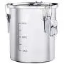 Contenants de conservation alimentaires en acier inoxydable 304 avec couvercles, sans BPA, grands, pot à biscuits, pot à céréales, pot à café, contenants pour garde-manger, bocaux pour bonbons, 5L/10L/18L Contenants de conservation alimentaires en acier inoxydable 304 avec couvercles, sans BPA, grands, pot à biscuits, pot à céréales, pot à café, contenants pour garde-manger, bocaux pour bonbons, 5L/10L/18L