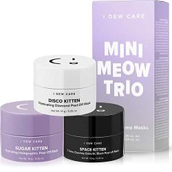 I DEW CARE Mini Meow Trio | Peel Off Face Mask Set: Hydrating Mask, Illuminating Mask, Exfoliating Mask | Korean Skincare, Facial Treatment, Cruelty-free, Gluten-free, Paraben-free