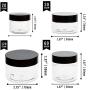 ZEJIA 20 Gram Cosmetic Containers 20pcs Sample Jars Tiny Makeup Sample Containers with lids for Lip Balms, Creams, Make Up, Cosmetics, Samples(Black)
