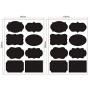 40Pcs Waterproof Glass Bottle Stickers Labels Home Kitchen Jars Stickers Chalkboard Labels Tags Can Be Reused,Black