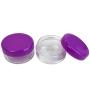 Beauticom 5G/5ML Round Clear Jars with Purple Lids for Jams, Honey, Cooking Oils, Herbs and Spices - BPA Free (Quantity: 100 Pieces)