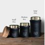 Thermos Food Jar For Hot Food & Soup with Bamboo Spoon. Wide Mouth Stainless Steel Lunch Container For Kids/Adults. Metal Food Flask, Vacuum Insulated & Leak Proof. Best For Work School Travel (Small)