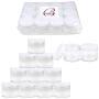 Beauticom 2 oz./ 60 Grams/ 60 ML (Quantity: 36 Packs) Thick Wall Round Clear Plastic LEAK-PROOF Jars Container with WHITE Lids for Cosmetic, Lip Balm, Lip Gloss, Creams, Lotions, Liquid