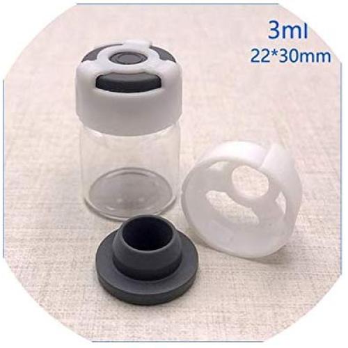 Mini Glass Bottle With Rubber Stopperand Anti Sheft Clasp 3Ml 5Ml 7Ml 8Ml 10Ml 15Ml 20Ml Glass Jars,3Ml White Cap