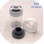 Mini Glass Bottle With Rubber Stopperand Anti Sheft Clasp 3Ml 5Ml 7Ml 8Ml 10Ml 15Ml 20Ml Glass Jars,3Ml White Cap