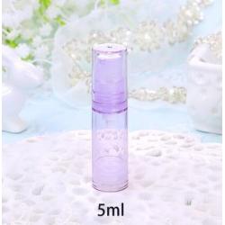 5ML Airless Pump Bottle-Empty Refillable Airless Vacuum Pump Cream Lotion Bottle Travel Bottles Toiletries Liquid Container for Cosmetic Make-up Pack of 6Pcs(Purple)