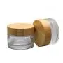 2PCS 50G/1.7OZ Refillable Glass Jars Empty Clear Cosmetic Containers with Bamboo Lids Makeup Face Cream Lotions Ointments Bottles Storage Portable Travel Bottle Packing Pot 2PCS 50G/1.7OZ Refillable Glass Jars Empty Clear Cosmetic Containers with Bamboo Lids Makeup Face Cream Lotions Ointments Bottles Storage Portable Travel Bottle Packing Pot