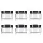 6 Pièces Flacons en Plastique Transparent de 250 ml / 8,5 oz avec Couvercles Noirs pour Crèmes, Lotions, Petits Arts et Contenants de Cosmétiques, Glitter Nails. 6 Pièces Flacons en Plastique Transparent de 250 ml / 8,5 oz avec Couvercles Noirs pour Crèmes, Lotions, Petits Arts et Contenants de Cosmétiques, Glitter Nails.