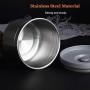 Food Storage Containers Set of 2,Stainless Steel Kitchen Coffee Canister Jars with Airtight Lids,Pantry Organization and Storage for Tea Snacks Sugar (Color : Single)