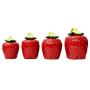 3-D Strawberry 4-piece Canisters Set, 83501