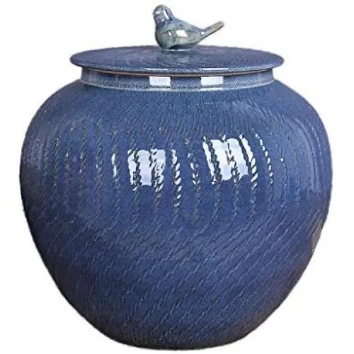 Airtight Food Storage Containers Bins Large With Lids, Ceramic Pottery Cereal Containers Canister Cookie Jar For Kitchen Pantry Organization Flour Rice Candy Bulk, 10L, 29x30cm (Color : Blue) Airtight Food Storage Containers Bins Large With Lids, Ceramic Pottery Cereal Containers Canister Cookie Jar For Kitchen Pantry Organization Flour Rice Candy Bulk, 10L, 29x30cm (Color : Blue)