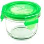 Wean Green Glass Food Storage Containers, 2 Wean Bowls 5.4 oz and 2 Wean Cubes 4 oz Assorted Garden Pack (4 pack)