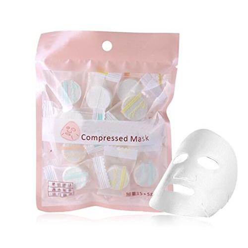 3 Bags (60Pcs) White Compressed Facial Pack Sheet Outdoor Travel Disposable Face Pack Paper Non-woven Skin Face Care DIY Compressed Face Piece For Women and Girls