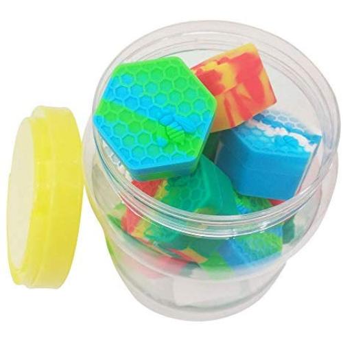 Silikone Behälter 15er Set 26ml Honigduftbehälter, Sortierte Behälter für Dab Concentrate, Wachs, Öl, Lagergläser (10)