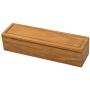 jalz jalz Large Size Tea Box Organizer for Tea Bag Storage Graphic sense of Design Natural Acacia Wood Divided Box