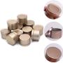 Healthcom 12 Pack 1 Oz/30ml Round Aluminum Tin Cans Candles Metal Tins with Screw Lid Lip Balm Container Jars Travel Cosmetic Tins Sample Favors Tins Storage for Tea Powder Spice Candies(Frosted Gold)