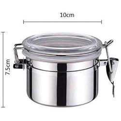 Coffee Beans Sealed Cans Small And Light Stainless Steel Airtight Coffee Storage Canister Keeper Kitchen Sealed Cans Storage Tank For Coffee Beans Kitchen Storage