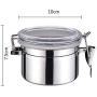 Coffee Beans Sealed Cans Small And Light Stainless Steel Airtight Coffee Storage Canister Keeper Kitchen Sealed Cans Storage Tank For Coffee Beans Kitchen Storage