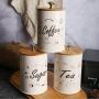 Ensemble de bocaux de rangement en métal créatif joyMerit pour cuisine, 1L (thé, café, sucre) Ensemble de bocaux de rangement en métal créatif joyMerit pour cuisine, 1L (thé, café, sucre)