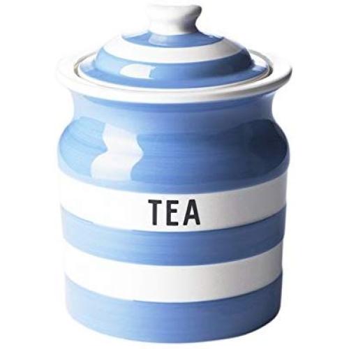 Cornishware Tea Storage Jar with Lid, 3-1/2-Cup