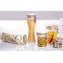 Sealed Glass Storage Jar Food Grains Moisture-proof Transparent Bottle Tea Coffee Seal Storage Cans DELICATEWNN (Capacity : 400ml)