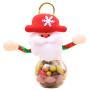 Candy Storage Pot Cute Christmas Candy Storage Can Christmas Ornament Decor Kids Gift Santa Claus Snowman Elk Gift Biscuit Food Storage Jar Cute and Unique Candy Jars (A)