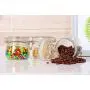 ComSaf Airtight Glasbehälter Set mit Deckeln 17oz Lebensmitteleimer Rund – Aufbewahrungsbehälter mit Klarer Erdsiegel-Klemmsicherung für Küche Einkochen Müsli, Pasta, Zucker, Bohnen, Gewürze