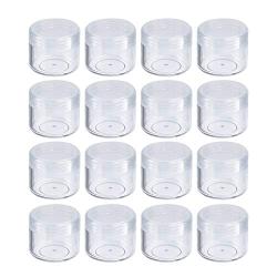 Aenoyo 50PCS Plastic Cosmetic Sample Empty Container, Tiny Makeup Sample Container, Cosmetic Jars, Makeup Plastic Jars for Travel, Sample, Small Crafts Storage (20g, Clear)